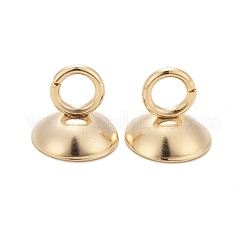 201 Stainless Steel Bead Cap Pendant Bails&nbsp;STAS-L244-27E-G