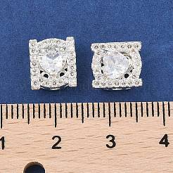 Rack Plating Brass Micro Pave Cubic Zirconia Beads&nbsp;KK-F879-07S