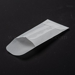 長方形の半透明のパーチメント紙バッグ  ギフトバッグやショッピングバッグ用  透明  6.8mm  バッグ：5x3x0.03センチメートル&nbsp;CARB-A005-01A