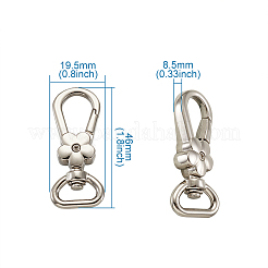 Alloy Swivel Clasps&nbsp;PALLOY-TA0001-34S