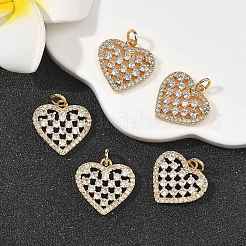 SHEGRACE Brass Micro Pave Clear Cubic Zirconia Pendants&nbsp;XGRQ2C533-412G