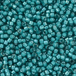MIYUKIデリカビーズ  シリンダー  日本製シードビーズ  11/0  （db1782)ホワイトライニングティールab  1.3x1.6mm  穴：0.8mm  約10000個/袋  50 G /袋&nbsp;SEED-X0054-DB1782