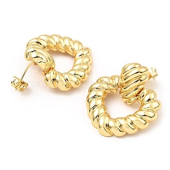 Rack Plating Brass Dangle Stud Earrings&nbsp;EJEW-M223-14G