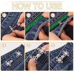 6Pcs 6 Styles Chinese Knot Alloy Adjustable Jean Button Pins&nbsp;FIND-TA0010-52