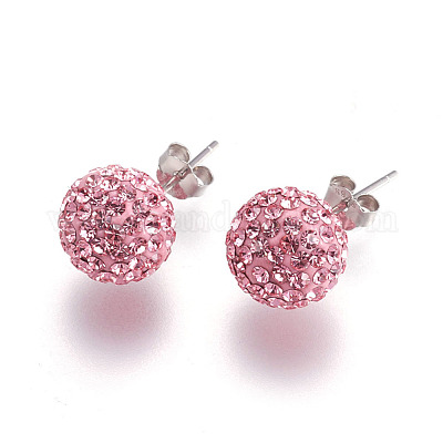 925 Sterling Silver Austrian Crystal Rhinestone Ear Stud&nbsp;Q286G111-1