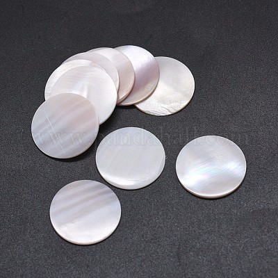 ピンクシェルカボション  フラットラウンド  20x1mm&nbsp;SSHEL-E567-13A-1