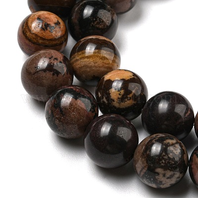Natural Rhodonite Round Beads Strands&nbsp;G-R494-A21-04-1