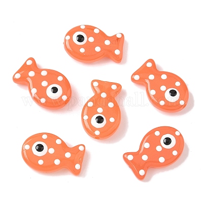 焼き絵の具、ガラス、エナメル、ビーズ  魚  砂茶色  19.5x12.5x6~6.5mm  穴：1.2~1.4mm&nbsp;LAMP-D303-04E-1