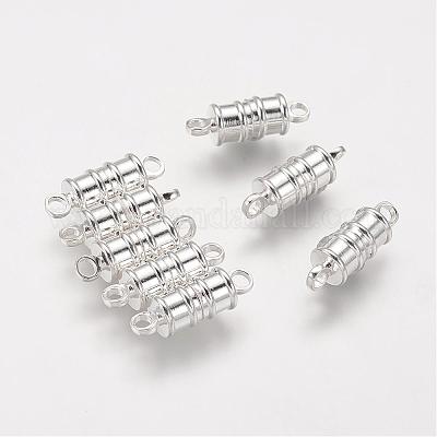 Brass Magnetic Clasps with Loops&nbsp;KK-MC026-S-1