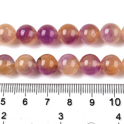 Dyed Natural White Jade Beads Strands&nbsp;G-T138-10mm-210-28-1