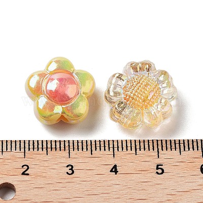 アクリルビーズ  混合図形  きいろ  7~36.5x7~36.5x5.5~36.5mm  穴：1.8~4.5mm  約299個/500g&nbsp;MACR-M040-01D-1