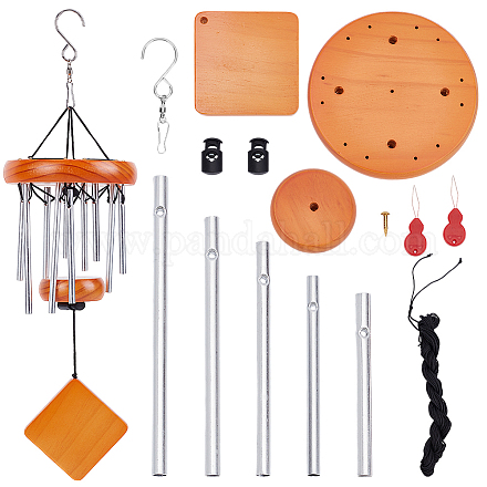 Roundcom 72a Wholesale DIY Wood & Aluminium Round Tube Wind Chime Making Kits ...