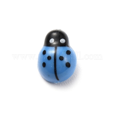 プラスチックカボション  てんとう虫  ライトスカイブルー  13x9.5x5.8mm&nbsp;FIND-TAC0013-06A-04-1