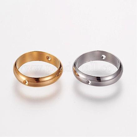 真鍮製ビーズフレーム  リング  ミックスカラー  12x3mm  穴：0.5mm&nbsp;KK-F695-02-1