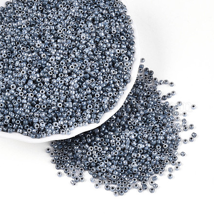 ガラスシードビーズ  セイロン  ラウンド  濃いグレー  12/0  2mm  穴：1mm  約30000個/ポンド&nbsp;SEED-A011-2mm-149-1