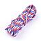 7 Strand Core Polyester Cords Rope, with Patterns, Colorful, 4mm, about 3m/bundle