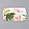 Paper Pillow Boxes, Gift Candy Packing Box, Flower Pattern & Word Thank You, White, Box: 12.5x7.6x1.9cm, Unfold: 14.5x7.9x0.1cm