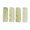 Baking Paint Glass Pendants, Rectangle, Dark Sea Green, 30x9x5.5mm, Hole: 1mm