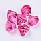 Transparent Acrylic Pendants, Faceted, Diamond, Medium Violet Red, 26x24mm, Hole: 2.5mm, about 80pcs/500g