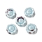 Handmade Porcelain Beads, Sunflower, Light Blue, 17~18x6.5mm, Hole: 2mm