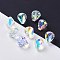 Imitation Austrian Crystal Beads, Grade AAA, K9 Glass, Faceted, Drop, Clear AB, 10x12mm, Hole: 0.9~1.5mm
