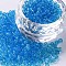 Glass Seed Beads, Transparent, Round, Round Hole, Deep Sky Blue, 8/0, 3mm, Hole: 1mm, about 1111pcs/50g, 50g/bag, 18bags/2pounds