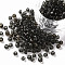 Glass Seed Beads, Transparent, Round, Gray, 6/0, 4mm, Hole: 1.5mm, about 300 beads/30g