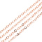 Brass Cable Chains, Soldered, Cadmium Free & Nickel Free & Lead Free, with Spool, Flat Oval, Rose Gold, 3.2x2.5x0.4mm, Fit for 0.8x5mm Jump Rings, about 32.8 Feet(10m)/roll