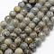 Natural Labradorite Beads Strands, Grade A-, Faceted, Round, 4mm, Hole: 1mm, about 107pcs/strand, 15.1 inch(38.5cm)