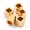 Brass Spacer Beads, Cadmium Free & Lead Free, Long-Lasting Plated, Faceted Column, Real 24K Gold Plated, 4x4~4.8mm, Hole: 3mm