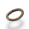 Iron Open Jump Rings, Oval, Antique Bronze, 4x3x0.5mm, 24 Gauge, Inner Diameter: 2x2.5mm, 300pcs/bag