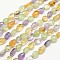 Natural Multi Color Quartz Bead Strands, Tumbled Stone, Nuggets, Colorful, 6~10x6~10mm, Hole: 1mm, about 15.74 inch