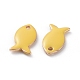 真鍮製チャーム  エナメル  魚  生（メッキなし）  きいろ  13.5x7.5x2mm  穴：1.2mm&nbsp;KK-L180-102H-G-2