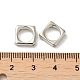 Ccbプラスチックビーズフレーム  菱形  プラチナ  12x12.5x3.5mm  穴：1.6mm  内径：7mm&nbsp;CCB-P012-02P-3