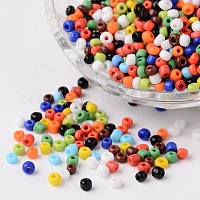 混色8/0不透明色ラウンドガラスシードビーズ  3mm  穴：1mm  約1101個/50g&nbsp;X-SEED-A010-3mm-51