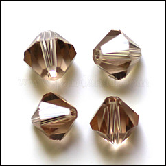 Imitation Austrian Crystal Beads, Grade AAA, K9 Glass, Faceted, Bicone, Camel, 3x3mm, Hole: 0.7~0.9mm