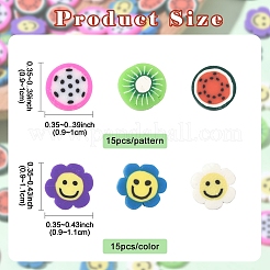 Handmade Polymer Clay Cabochons&nbsp;CLAY-YW0001-06
