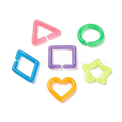 アクリルフレームコネクター  クイックリンクコネクタ  混合図形  三角形/ひし形/星形  ミックスカラー  16.5~24.5x16~17.5x2.4~2.8mm  内径：8.2~15.8x10~12.5mm  約2000個/500g&nbsp;OACR-Q183-01