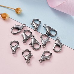 ガンメタ調亜鉛合金カニカン  オウムトリガークラスプ  カドミウムフリー＆ニッケルフリー＆鉛フリー  14x8mm  穴：1.8mm&nbsp;X-E105-B-NF