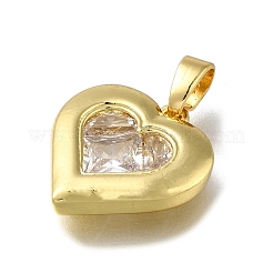 Brass Micro Pave Clear Cubic Zirconia Pendants&nbsp;ZIRC-I070-069G