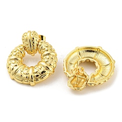 Brass Dangle Stud Earrings&nbsp;EJEW-C066-14G