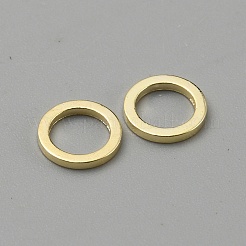 真鍮製フレームコネクター  丸いリング  長持ちメッキ  14KGP本金メッキ  6x1mm  内径：4mm&nbsp;KK-WH0056-75C-G