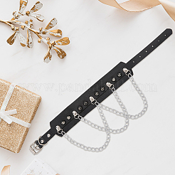 1Pc Punk PU Leather Necklaces&nbsp;NJEW-CL0001-24