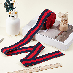Flat Nylon Striped Elastic Wide Band&nbsp;OCOR-GF0006-58B