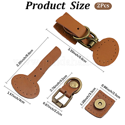 Cowhide Bag Snap Buckles&nbsp;DIY-WH20081-138B