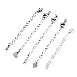 15Pcs 5 Styles 304/201 Stainless Steel Chain Extender&nbsp;STAS-TA0005-80