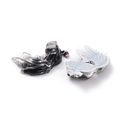 クリア樹脂カボション  DIY装飾用  金魚  ブラック  11x7.5x3mm&nbsp;RESI-G022-01F
