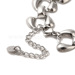 Non-Tarnish 304 Stainless Steel Teardrop Link Chain Bracelets&nbsp;BJEW-Q776-05P