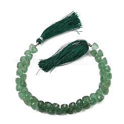 Top Drilled Faceted Triangle Natural Green Strawberry Quartz Beads Strands&nbsp;GG-NH0010-D01-01