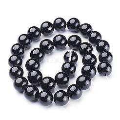 Natural Black Onyx Round Beads Strands&nbsp;GSR12mmC097